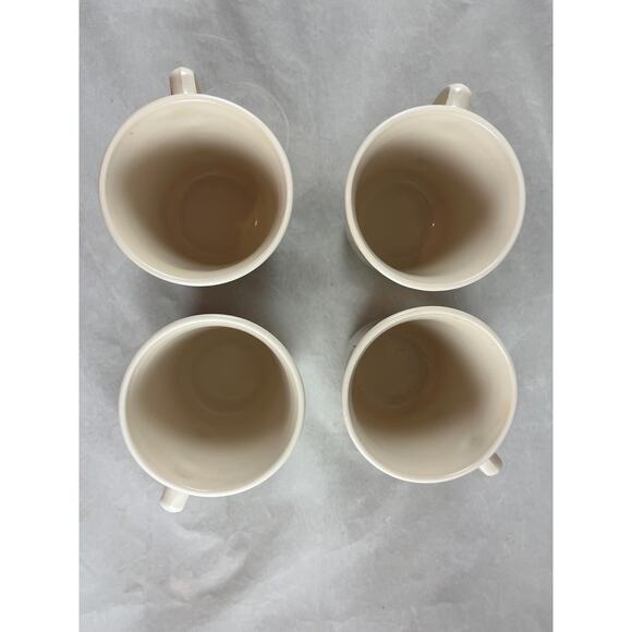 Corelle Corning Tribal Spirit Cups Set of 4 Stoneware Mid Century USA Made - Picture 6 of 9